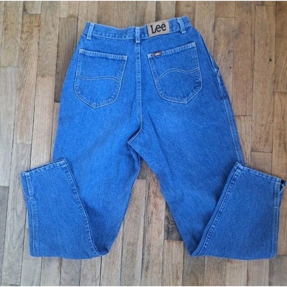 Vintage LEE Riders XS Size 0 High Waisted Mom Denim Tapered Blue Jeans 80's 90's